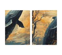 Whale Poster Passport Holder Cover PU Leather Waterproof Passport Case Travel Wallet with Credit Card Slots for Women Men, Style, 20.3 x 13.8 cm, Style :, 20.3x13.8cm