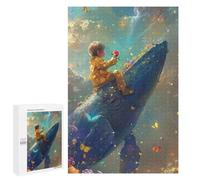 Whale Ride Fantasy Art Puzzle 1000 Pièces Educa Jouet en Bois Cadeau Unique Décoration Intérieure Jeu Éducatif Challenge Toy Adultes Et Enfants À Partir De 14 Ans 1000 PCS