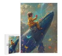 Whale Ride Fantasy Art Puzzle 1000 Pièces Educa Jouet en Bois Cadeau Unique Décoration Intérieure Jeu Éducatif Challenge Toy Adultes Et Enfants À Partir De 14 Ans 500 PCS