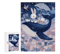 Whale Ride Fantasy Scene Puzzle 1000 Pièces Educa Jouet en Bois Cadeau Unique Décoration Intérieure Jeu Éducatif Challenge Toy Adultes Et Enfants À Partir De 14 Ans 300 PCS