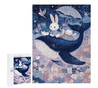 Whale Ride Fantasy Scene Puzzle 500 Pièces Educa Jouet en Bois Cadeau Unique Décoration Intérieure Jeu Éducatif Challenge Toy Adultes Et Enfants À Partir De 14 Ans 500 PCS