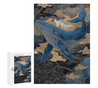 Whale Riding Fox Art Print Puzzle 1000 Pièces Educa Jouet en Bois Cadeau Unique Décoration Intérieure Jeu Éducatif Challenge Toy Adultes Et Enfants À Partir De 14 Ans 300 PCS