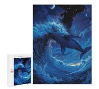 Whale Riding Ocean Wave Puzzle 1000 Pièces Educa Jouet en Bois Cadeau Unique Décoration Intérieure Jeu Éducatif Challenge Toy Adultes Et Enfants À Partir De 14 Ans 500 PCS