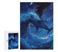Whale Riding Ocean Wave Puzzle 1000 Pièces Educa Jouet en Bois Cadeau Unique Décoration Intérieure Jeu Éducatif Challenge Toy Adultes Et Enfants À Partir De 14 Ans 300 PCS