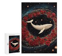 Whale Roses Celestial Art Puzzle 1000 Pièces Educa Jouet en Bois Cadeau Unique Décoration Intérieure Jeu Éducatif Challenge Toy Adultes Et Enfants À Partir De 14 Ans 300 PCS