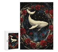 Whale Roses Galaxy Art Print-2 Puzzle 1000 Pièces Educa Jouet en Bois Cadeau Unique Décoration Intérieure Jeu Éducatif Challenge Toy Adultes Et Enfants À Partir De 14 Ans 300 PCS