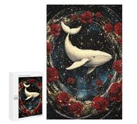 Whale Roses Galaxy Art Print-2 Puzzle 1000 Pièces Educa Jouet en Bois Cadeau Unique Décoration Intérieure Jeu Éducatif Challenge Toy Adultes Et Enfants À Partir De 14 Ans 1000 PCS