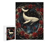 Whale Roses Galaxy Art Print-2 Puzzle 1000 Pièces Educa Jouet en Bois Cadeau Unique Décoration Intérieure Jeu Éducatif Challenge Toy Adultes Et Enfants À Partir De 14 Ans 500 PCS
