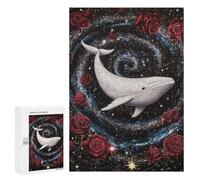 Whale Roses Galaxy Art Print Puzzle 1000 Pièces Educa Jouet en Bois Cadeau Unique Décoration Intérieure Jeu Éducatif Challenge Toy Adultes Et Enfants À Partir De 14 Ans 300 PCS