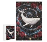 Whale Roses Galaxy Art Print Puzzle 1000 Pièces Educa Jouet en Bois Cadeau Unique Décoration Intérieure Jeu Éducatif Challenge Toy Adultes Et Enfants À Partir De 14 Ans 1000 PCS