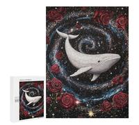 Whale Roses Galaxy Art Print Puzzle 1000 Pièces Educa Jouet en Bois Cadeau Unique Décoration Intérieure Jeu Éducatif Challenge Toy Adultes Et Enfants À Partir De 14 Ans 500 PCS