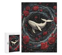 Whale Roses Space Art Print Puzzle 1000 Pièces Educa Jouet en Bois Cadeau Unique Décoration Intérieure Jeu Éducatif Challenge Toy Adultes Et Enfants À Partir De 14 Ans 300 PCS