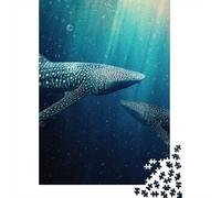 Whale Sharks Puzzle Adulte 1000 Pièces, 38x26cm/1000pcs; pour Une Activité Posée À La Maison; Pièces Peu Poussiéreuses pour La Table