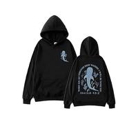 Whale Sweat à capuche respirant avec inscription « Sie gehen durch Deep Waters » Sweat-shirt à capuche chrétienne Bible pour femme, Noir , 3XL