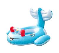 Whale Swim Float Toy, Kids Anti Tip Pool Aid Ring, Inflatable Water Support Trainer Device, Safe Buoyant Swim Learning Gear, Fun Beach Pool Accessory, for Ages 3 to 6 Summer Use