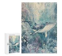 Whale Swimming in Ocean Puzzle 1000 Pièces Educa Jouet en Bois Cadeau Unique Décoration Intérieure Jeu Éducatif Challenge Toy Adultes Et Enfants À Partir De 14 Ans 300 PCS