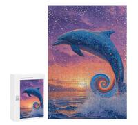 Whale-Tailed Sunset Ocean Wave Puzzle 1000 Pièces Educa Jouet en Bois Cadeau Unique Décoration Intérieure Jeu Éducatif Challenge Toy Adultes Et Enfants À Partir De 14 Ans 300 PCS