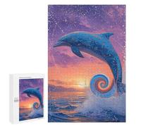 Whale-Tailed Sunset Ocean Wave Puzzle 1000 Pièces Educa Jouet en Bois Cadeau Unique Décoration Intérieure Jeu Éducatif Challenge Toy Adultes Et Enfants À Partir De 14 Ans 1000 PCS