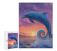 Whale-Tailed Sunset Ocean Wave Puzzle 1000 Pièces Educa Jouet en Bois Cadeau Unique Décoration Intérieure Jeu Éducatif Challenge Toy Adultes Et Enfants À Partir De 14 Ans 500 PCS