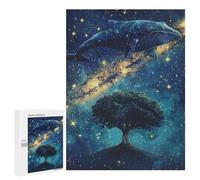 Whale Tree Galaxy Art Print-2 Puzzle 1000 Pièces Educa Jouet en Bois Cadeau Unique Décoration Intérieure Jeu Éducatif Challenge Toy Adultes Et Enfants À Partir De 14 Ans 500 PCS