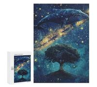 Whale Tree Galaxy Art Print-2 Puzzle 1000 Pièces Educa Jouet en Bois Cadeau Unique Décoration Intérieure Jeu Éducatif Challenge Toy Adultes Et Enfants À Partir De 14 Ans 300 PCS