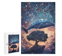 Whale Tree Galaxy Art Print-3 Puzzle 1000 Pièces Educa Jouet en Bois Cadeau Unique Décoration Intérieure Jeu Éducatif Challenge Toy Adultes Et Enfants À Partir De 14 Ans 1000 PCS