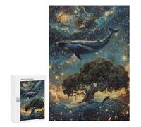 Whale Tree Galaxy Art Print Puzzle 1000 Pièces Educa Jouet en Bois Cadeau Unique Décoration Intérieure Jeu Éducatif Challenge Toy Adultes Et Enfants À Partir De 14 Ans 300 PCS