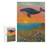 Whale Watching Fantasy-1 Puzzle 1000 Pièces Educa Jouet en Bois Cadeau Unique Décoration Intérieure Jeu Éducatif Challenge Toy Adultes Et Enfants À Partir De 14 Ans 300 PCS