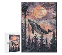 Whale Watching Sunset Painting Puzzle 1000 Pièces Educa Jouet en Bois Cadeau Unique Décoration Intérieure Jeu Éducatif Challenge Toy Adultes Et Enfants À Partir De 14 Ans 300 PCS