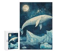 Whale Watching Under The Moonlight Puzzle 1000 Pièces Educa Jouet en Bois Cadeau Unique Décoration Intérieure Jeu Éducatif Challenge Toy Adultes Et Enfants À Partir De 14 Ans 300 PCS