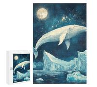 Whale Watching Under The Moonlight Puzzle 1000 Pièces Educa Jouet en Bois Cadeau Unique Décoration Intérieure Jeu Éducatif Challenge Toy Adultes Et Enfants À Partir De 14 Ans 1000 PCS