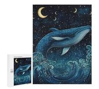 Whale Watching Under The Stars Puzzle 1000 Pièces Educa Jouet en Bois Cadeau Unique Décoration Intérieure Jeu Éducatif Challenge Toy Adultes Et Enfants À Partir De 14 Ans 500 PCS