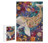 Whale with Flowers Art Print-1 Puzzle 1000 Pièces Educa Jouet en Bois Cadeau Unique Décoration Intérieure Jeu Éducatif Challenge Toy Adultes Et Enfants À Partir De 14 Ans 1000 PCS