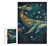 Whale with Flowers in Space-1 Puzzle 1000 Pièces Educa Jouet en Bois Cadeau Unique Décoration Intérieure Jeu Éducatif Challenge Toy Adultes Et Enfants À Partir De 14 Ans 300 PCS