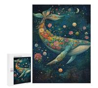 Whale with Flowers in Space-1 Puzzle 1000 Pièces Educa Jouet en Bois Cadeau Unique Décoration Intérieure Jeu Éducatif Challenge Toy Adultes Et Enfants À Partir De 14 Ans 500 PCS