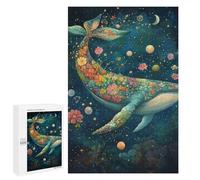 Whale with Flowers in Space-1 Puzzle 1000 Pièces Educa Jouet en Bois Cadeau Unique Décoration Intérieure Jeu Éducatif Challenge Toy Adultes Et Enfants À Partir De 14 Ans 1000 PCS