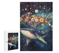 Whale with Flowers in Space-4 Puzzle 1000 Pièces Educa Jouet en Bois Cadeau Unique Décoration Intérieure Jeu Éducatif Challenge Toy Adultes Et Enfants À Partir De 14 Ans 1000 PCS
