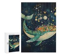 Whale with Flowers in Space-6 Puzzle 1000 Pièces Educa Jouet en Bois Cadeau Unique Décoration Intérieure Jeu Éducatif Challenge Toy Adultes Et Enfants À Partir De 14 Ans 300 PCS