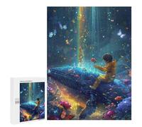 Whale with Rainbow Butterfly Garden Puzzle 1000 Pièces Educa Jouet en Bois Cadeau Unique Décoration Intérieure Jeu Éducatif Challenge Toy Adultes Et Enfants À Partir De 14 Ans 500 PCS