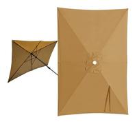 whalebee Auvent De Remplacement Pour Parasol 6 Baleines 2 M X 3 M Toile De Rechange Protection UV Housse De Rechange En Tissu Facile À Remplacer, Couleurs Résistantes(Khaki)