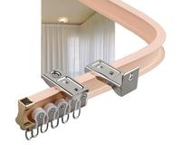 whalebee Rail De Rideau en Aluminium, Rail pour Rideaux Courbe Pliable Rails Et Tringles À Rideaux Flexible Lisse Montage Au Mur/au Plafond Bonne Ténacité avec Accessoires Rideau De Rail Muet