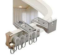 whalebee Rail De Rideau en Aluminium, Rail pour Rideaux Courbe Pliable Rails Et Tringles À Rideaux Flexible Lisse Montage Au Mur/au Plafond Bonne Ténacité avec Accessoires Rideau De Rail Muet