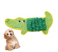 WhaleGate Tapis à renifler Polartec avec papier froissé pour chiens et chats | Jouet anti-stress et de recherche de nourriture | Tapis d'alimentation interactif durable (crocodile vert)