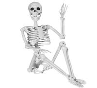 WhaleO Squelette Halloween Decoration Halloween, Squelette d'halloween Complet de 90 CM avec Articulations Mobiles pour Halloween, Extérieur, Intérieur, Jardin, Maison, Terrasse