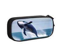 Whales at sea Pencil Case for Large Simple Multifonctionnel Pencil Bag for Office