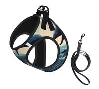 Whales Jump In The Sea Harnais réglable pour chien avec clips pour laisse