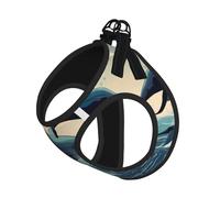 Whales Jump In The Sea Harnais réglable pour chien avec clips pour laisse