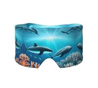 Whales Under The Sea Bandeau pour dormir sur le côté, unisexe, masque de sommeil et cache-oreilles, (68,1 x 10,9 cm), intérieur et extérieur, voyage, yoga, confort réglable