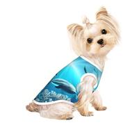 Whales under the sea Pet T-shirt respirant sans manches M pour petits chiens et chats Doux, léger, élégant