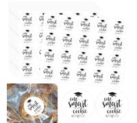Whaline Lot de 100 autocollants ronds « One Smart Cookie » pour sceller des enveloppes, sacs à friandises, fournitures scolaires et universitaires